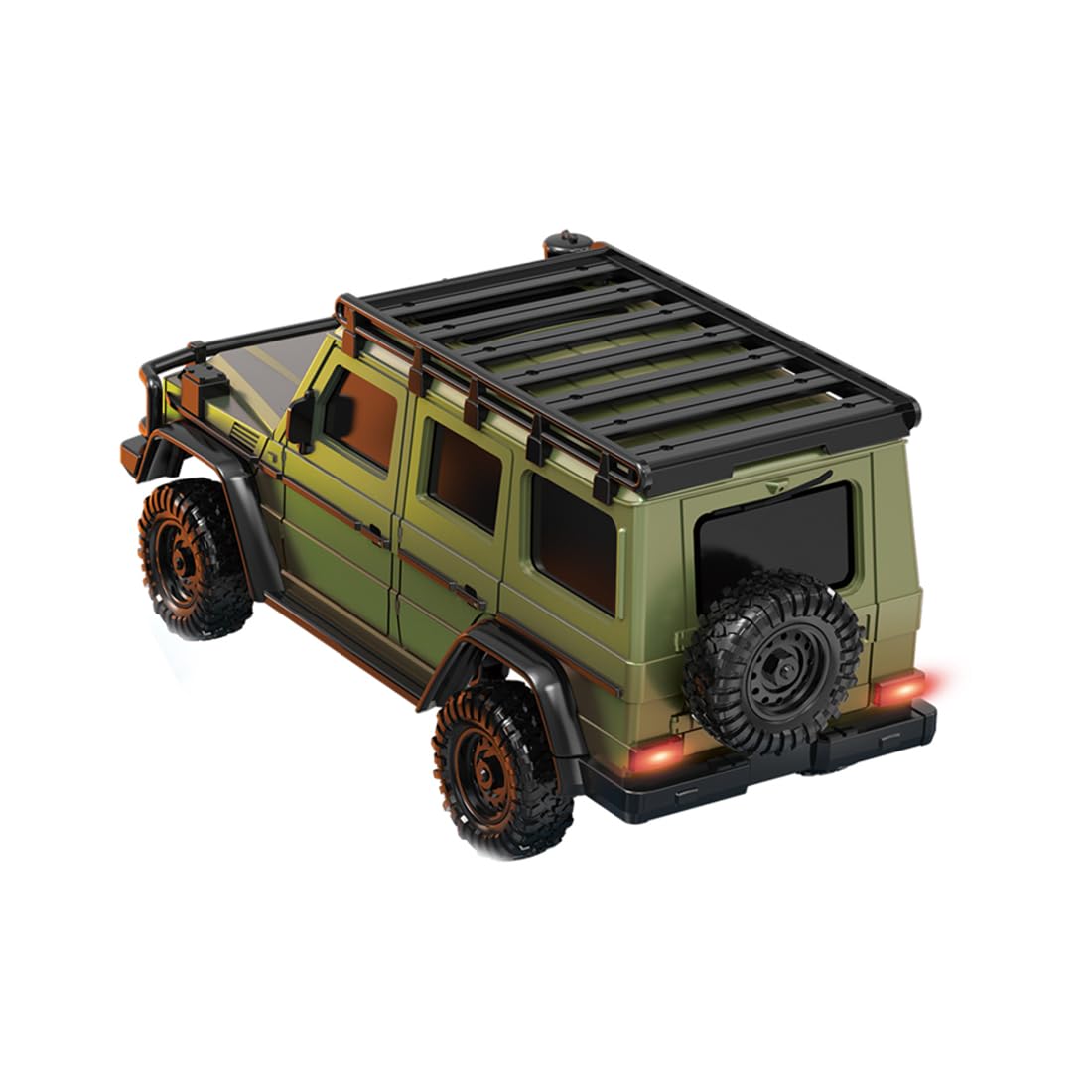 Modelo RC Crawler a escala 1:43 con control totalmente proporcional, control de aplicación y dos carrocerías