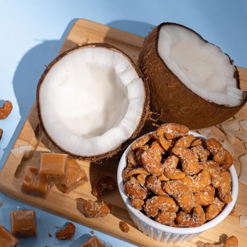Image of Earthside Farms Coconut Caramel Cashews 1oz, 8 Pack - Vegan, Gluten-Free, Low Carb, Keto Friendly Snack - Sweet & Crunchy Cashews with Real Coconut - Perfect Snack for On-the-Go, Work, School, Travel