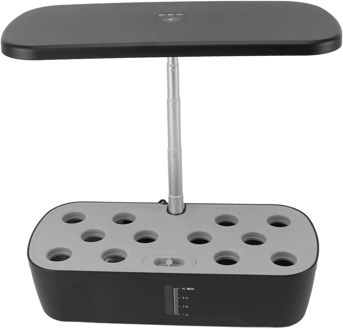 Hydroponics Growing System, 12 Pods with LED Grow Light for Indoor Garden Planter, Soilless Kit for Veggie Lettuce (Black)