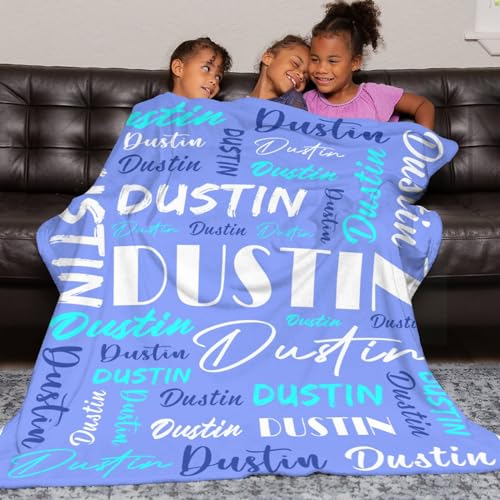 Personalized Blankets for Kids with Names Customized Blankets with Name for Adult Custom Blanket Gift for Birthday Christmas Valentines Day Gift