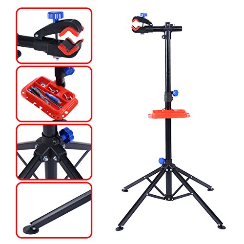S AFSTAR Pro Mechanic Bike Repair Stand Adjustable 41" to 75" Cycle Rack