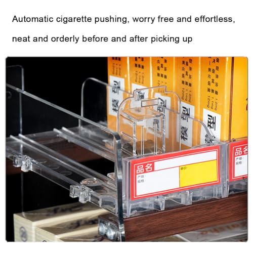 Présentoir à cigarettes en acrylique avec poussoir pour magasin
