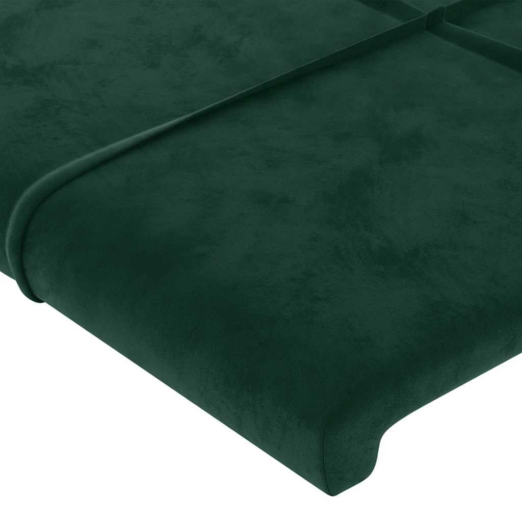 vidaXL Bettgestell mit Kopfteil Polsterbett Bett Bettrahmen Doppelbett Lattenrost Samtbett Schlafzimmermöbel Schlafzimmerbett Dunkelgrün 120x200cm Samt