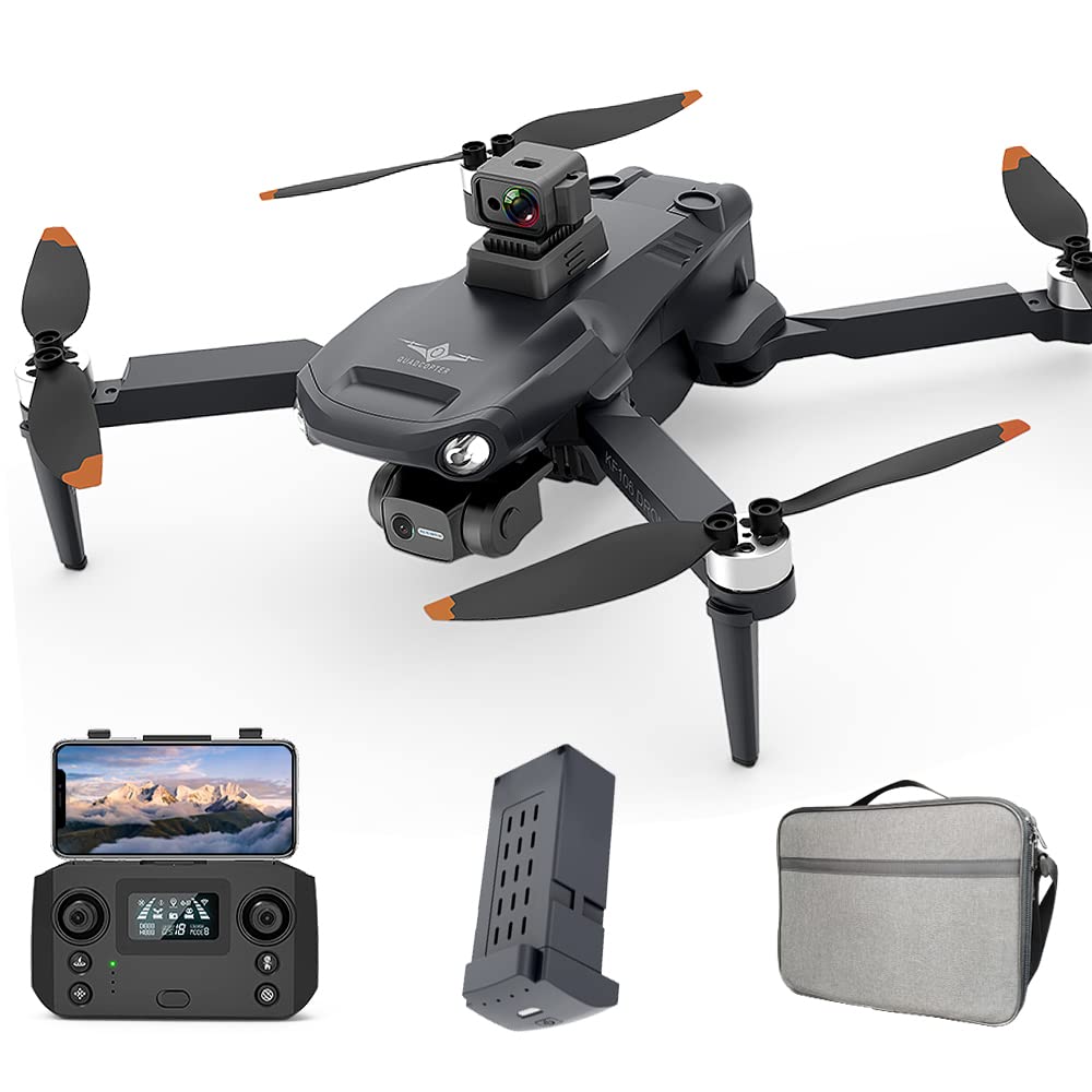 Teeggi KF106 MAX Drone with Camera 4K HD, 360° Obstacle Avoidance, 3-Axis Gimbal, 22 Minutes Flight Time, GPS Follow Me, Smart Return, Professional Quadcopter, 1 Battery