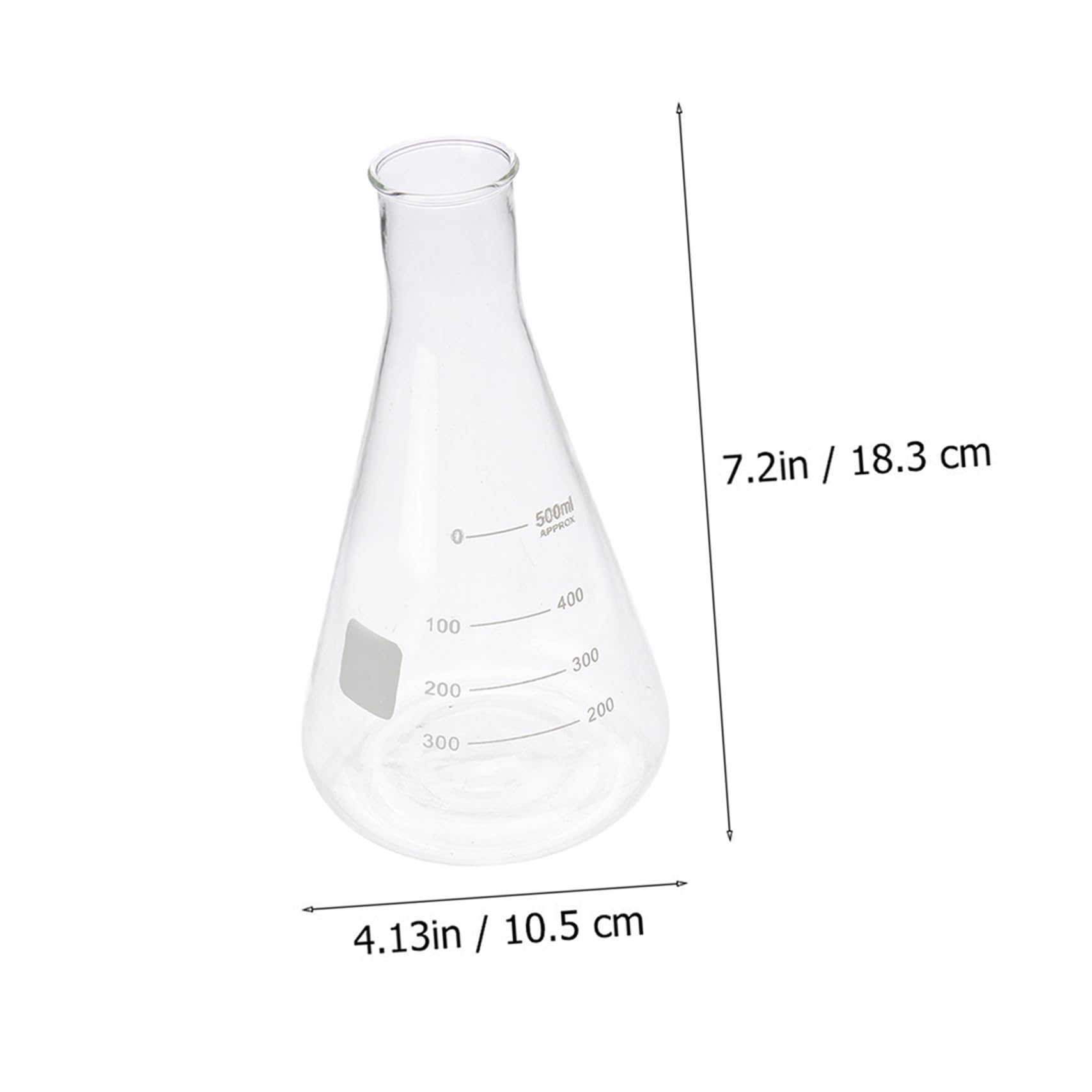 Gatuida 4 Flacons Coniques en Verre Borosilicate pour Expériences Scolaires, Capacité Standard, Mesure Précise Odeur, pour Laboratoire et Étudiants