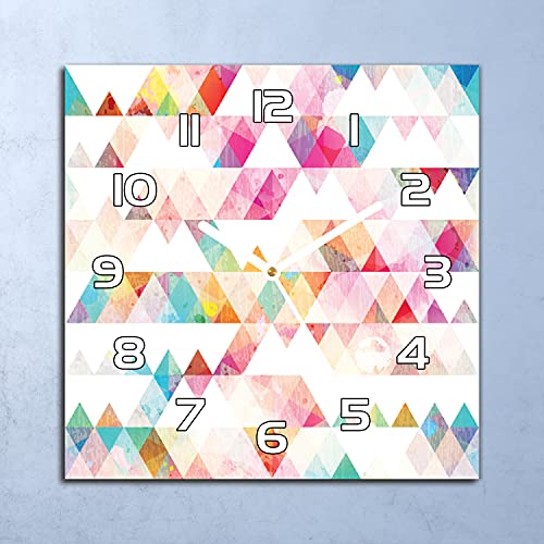 Impression verre sécurité de l'horloge Coloray triangle moderne - 3