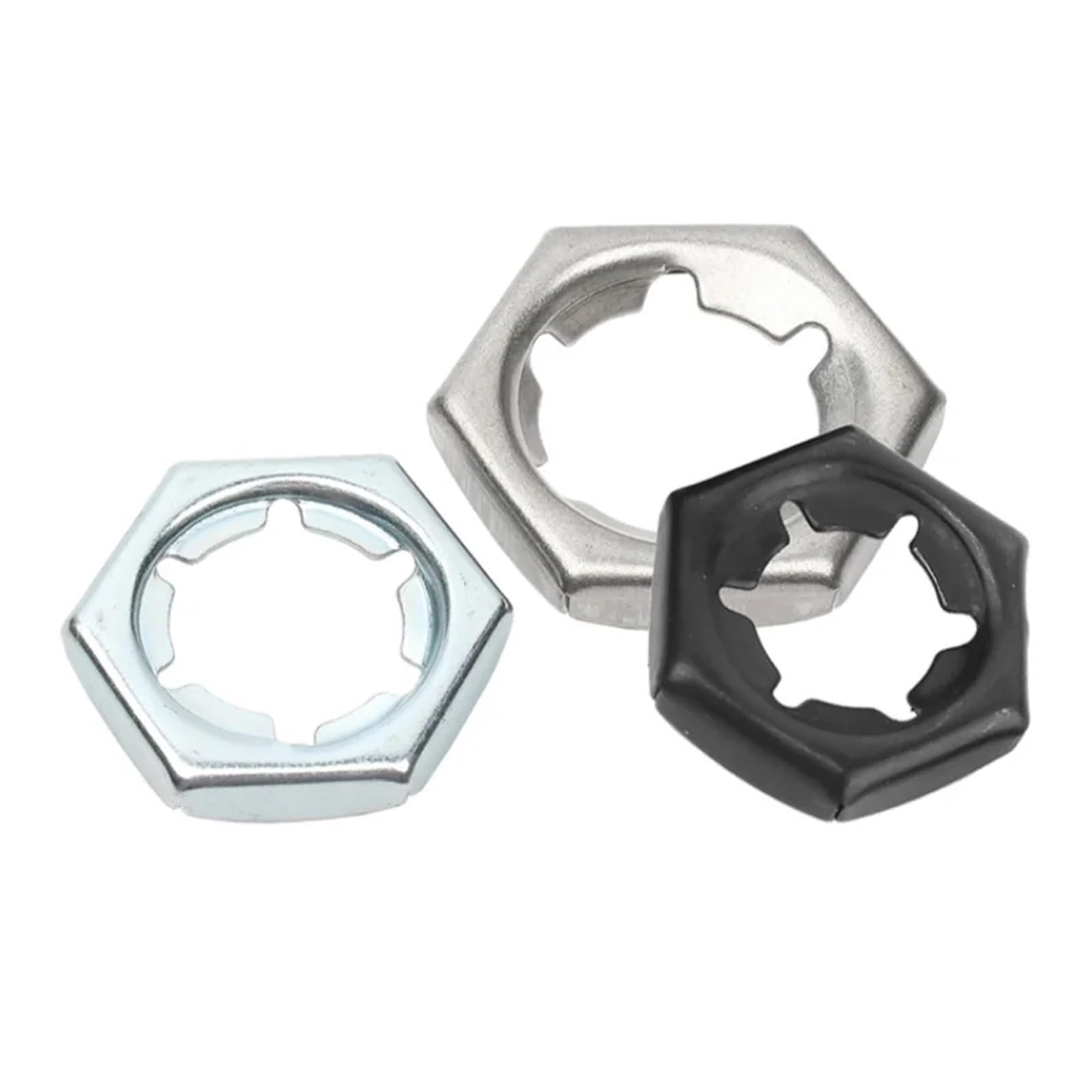 Juego de tuercas autoblocantes de acero inoxidable 316/304, de acero al carbono, resistentes a la corrosión, hexagonales, con retención de tuercas, M6-M56(Black Iron,M14-50pcs)