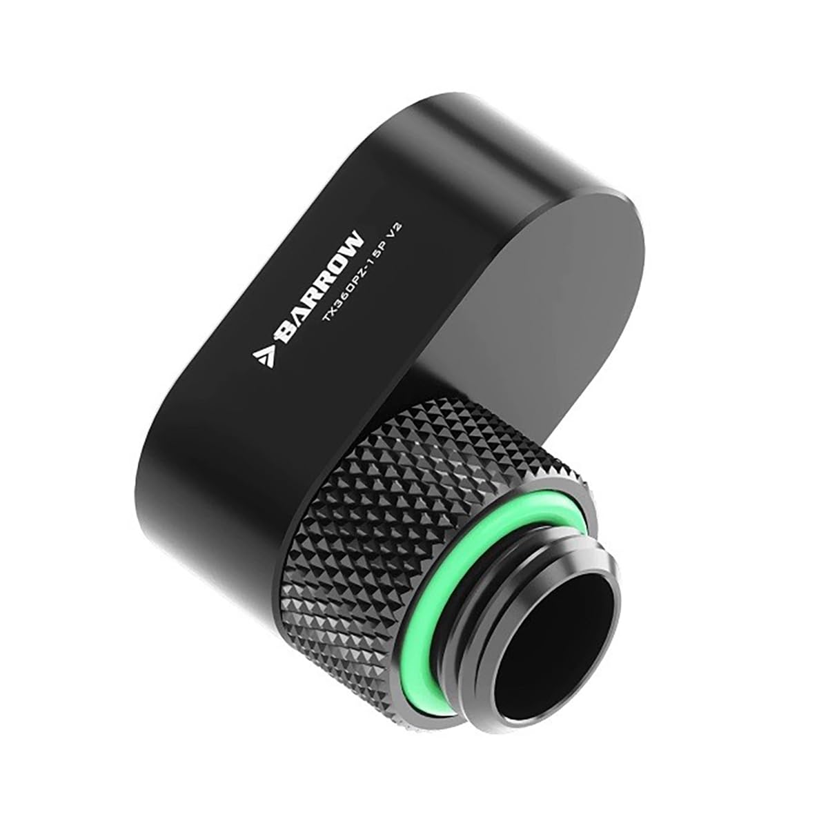 Barrow G1/4" 360 Degree Rotation 15mm Offset Adapter, Black