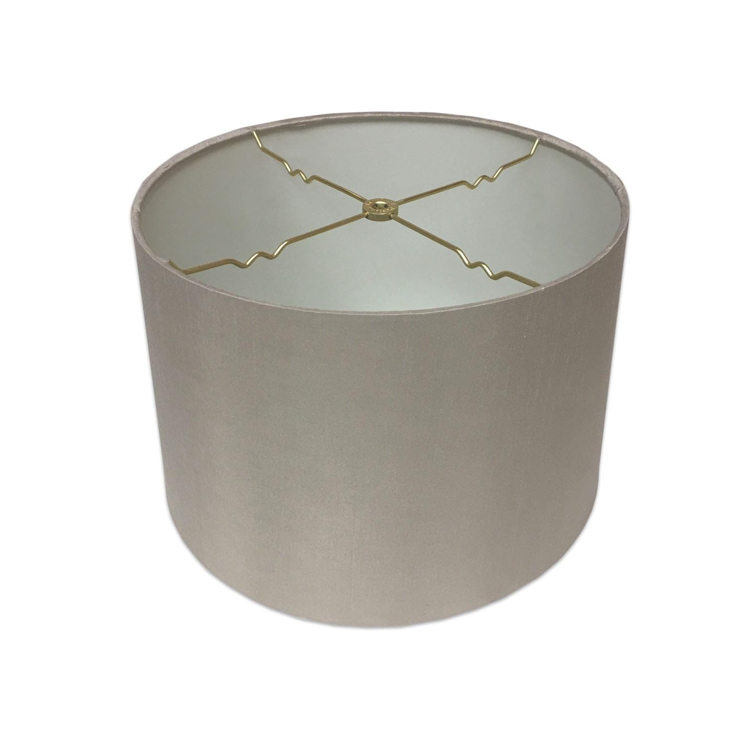 Royal Designs, Inc. HB-610-14GR Shallow Drum Hardback Lamp Shade, 13 x 14 x 9, Gray