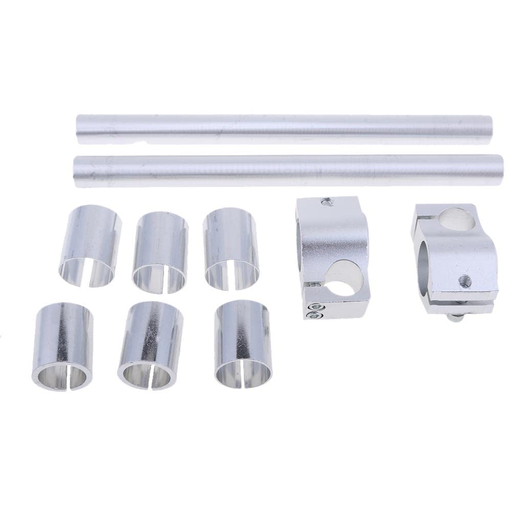 BNF®1 Set Silver Aluminum Motorbike Handle Bar Mount Adjustable Clip On Fork Tube 25/29/30mm|Collectibles|Collectibles-image-8