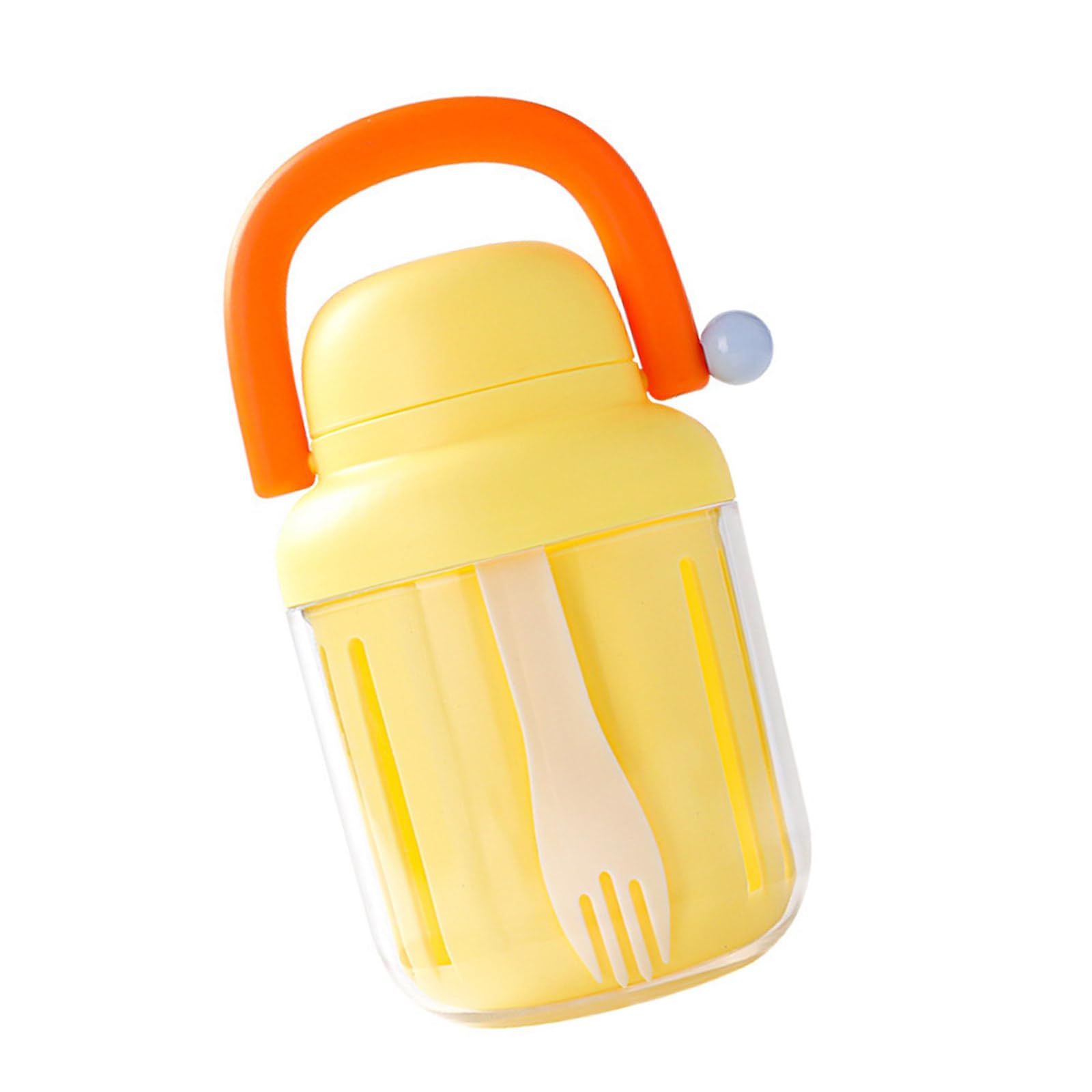 CMBSSTFC Récipient à déjeuner empilable avec collecteur de Sauce Amovible, Shaker à Salade de 550 ML pour la préparation de Repas de légumes et de Fruits (Jaune)
