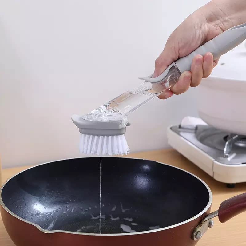 Xariya 2 in 1 Cleaning Brush for Kitchen, Multipurpose Utensil Cleaning Brush, Kitchen Sink Dish Washing Brush with Liquid Dispensing Handle (Pack of 1) (B0BKTGF2TK) Amazon Price History, Amazon Price Tracker