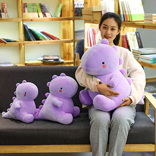 Image of Cute Dinosaur Plush Toys, Fat Dinosaur Stuffed Animals Toys Dolls, Soft Plush Stuffed Dino Plushie, Birthday Gifts for Kids Girl Boys (Purple 20 CM)