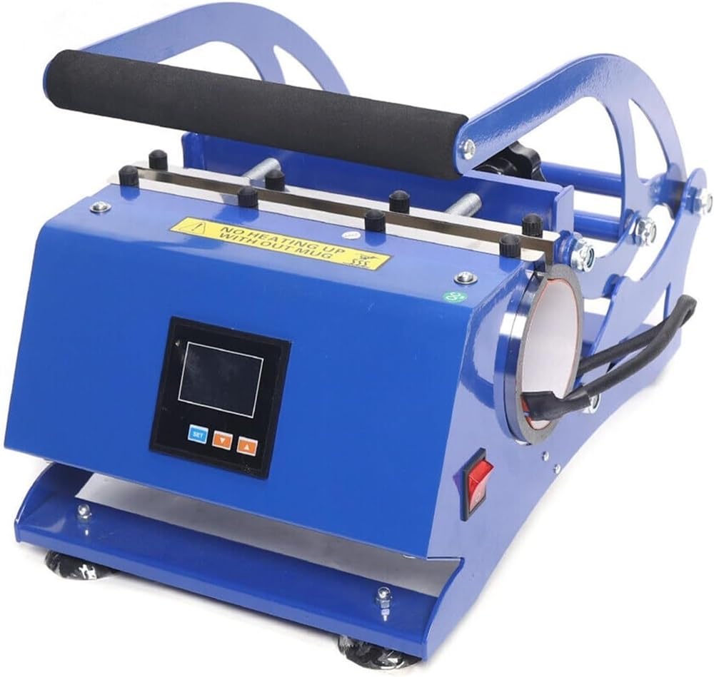 Pressa di calore 6 in 1 per il riscaldamento fai da te di bicchieri e tazze con sottobicchieri, pressa a sublimazione da 600 W per personalizzazione creativa e progetti artigianali