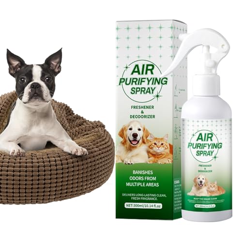 Aerosol Quita Olores Animales - Desodorante Canino | Artículos de Estilismo para Mascotas | Neutralizador Líquido sin Agua 300ml en Alfombras Tapicería Colchón Arenero Coche Suelo Caseta
