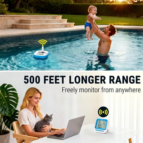 Image of TempPro TempAir Solar Pool Thermometer Floating with Waterproof Sensor