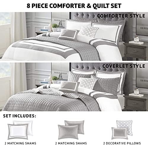 Madison Park MP10-6141 Heritage Comforter Quilt Combo Set thumb #2