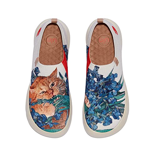 UIN x FatCatArt Collaboration Slip Ons Casual Loafers Lightweight Comfortable Sneakers Art Travel Shoes