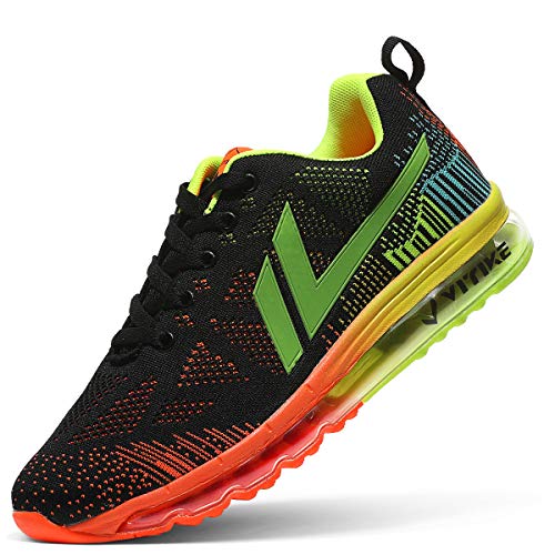 ASHION Laufschuhe Herren Damen Sportschuhe Straßenlaufschuhe Sneaker Joggingschuhe Turnschuhe Walkingschuhe Traillauf Fitness Schuhe(D Orange,40 EU)