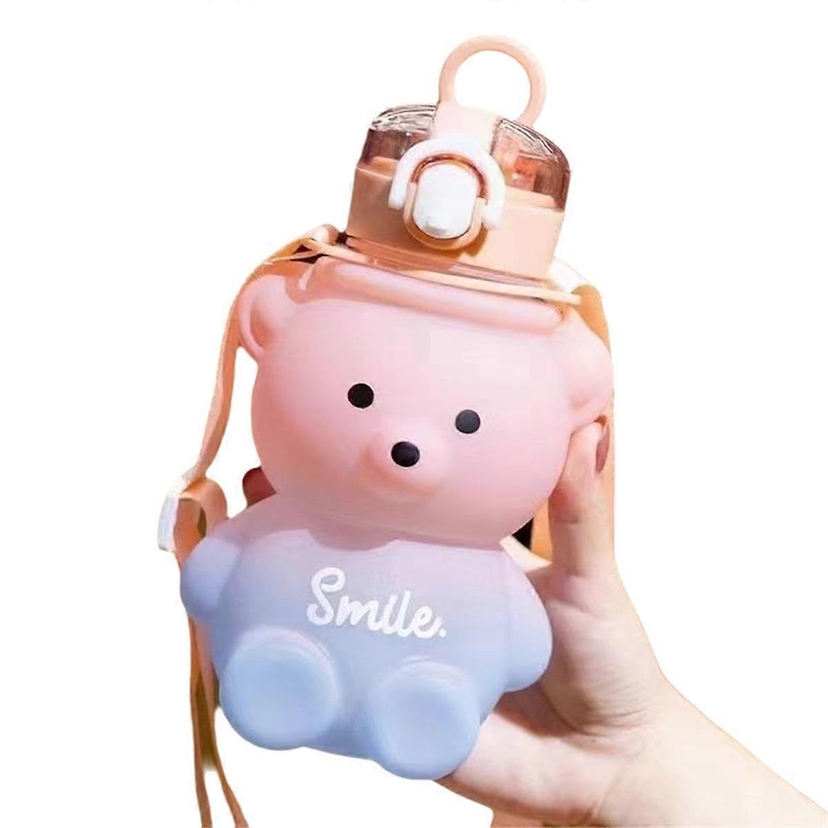 JOYHAPPST 1pc Gradient Cute Water Cup Summer High-Value Girls Plastic Cup Portable Straw Cup Large Capacity Water Bottle A