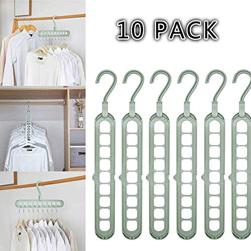 Homened Lot de 5 cintres Magiques rotatifs et antidérapants avec 9 Trous pour Le séchage et Le Rangement