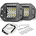 OFFROADTOWN Flush Mount LED Pods, 2pcs 5'' 78W Driving Lights Work Light Bar Super Bright Fog Off Road Lights for Truck UTV ATV SUV Boat 4x4 Car