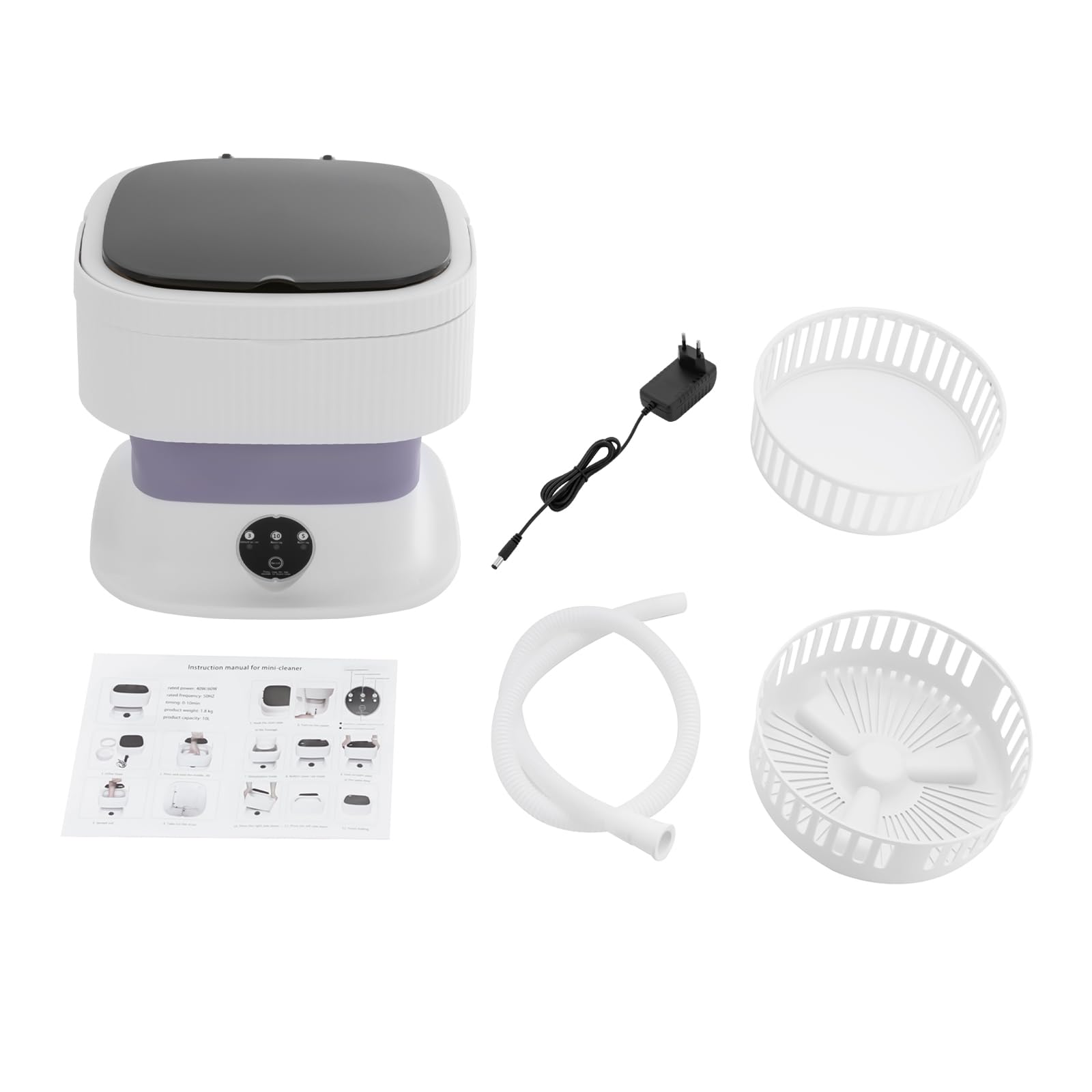 Faltbare Mini Waschmaschine, 10L Reisewaschmaschine Camping Mobile Waschmaschine und Trockner Combo für Socken Unterwäsche Babykleidung Reisen Tourenwagen Wohnheim