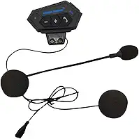 Garneck Intercomunicador para capacete de motocicleta, fone de ouvido sem fio, comunicação para esqui, motocicleta, acampamento