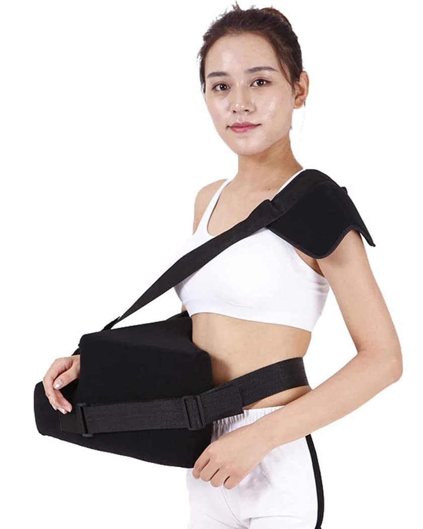 Almohada trapezoidal de abducción de hombro para adultos, soporte de fijación de fractura, soporte de contractura de codo, cabestrillo de brazo para lesión de ligamento, izquierda (izquierda