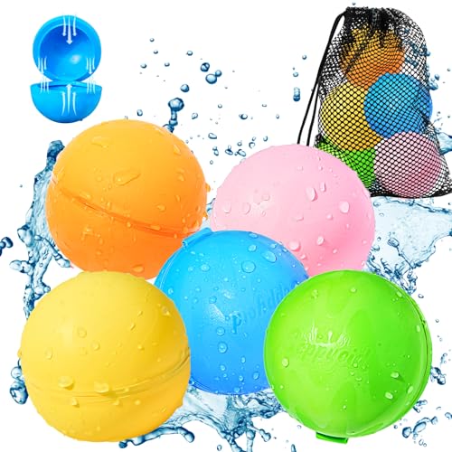 12 Wiederbefüllbare Silikon-Wasserbomben – Schnell Befüllbar, BPA-frei, Langlebig & Umweltfreundlich, Perfekt Für Wasser-Schlachten, Pool & Gartenpartys