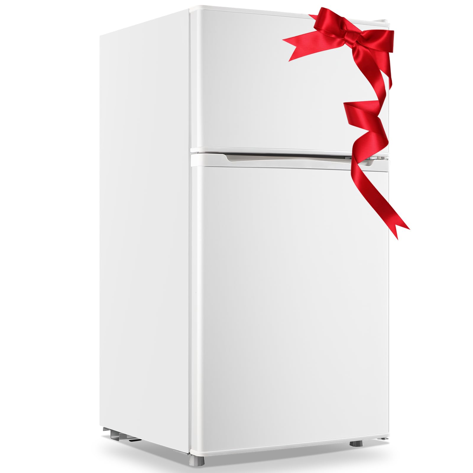 WANAI 3.5 Cu.ft Retro Mini Fridge with Freezer Small Refrigerators Dual Doors & Handles White Freestanding Classic Refrigerator Removable Glass Shelves Adjustable Thermostat for Home Office Dorm RV on Fridge.com