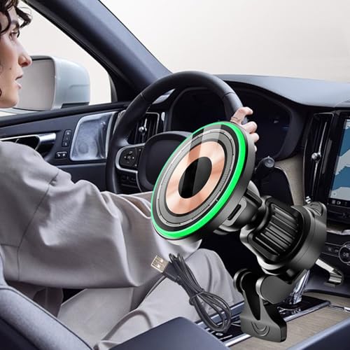 Cargador magnético de coche inalámbrico 360 para mantener el teléfono estable sin cables 7