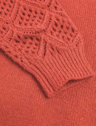 Image of ZAFUL Women's Cropped Sweater V-Neck Long Sleeve Pullover Jumper Knit Top