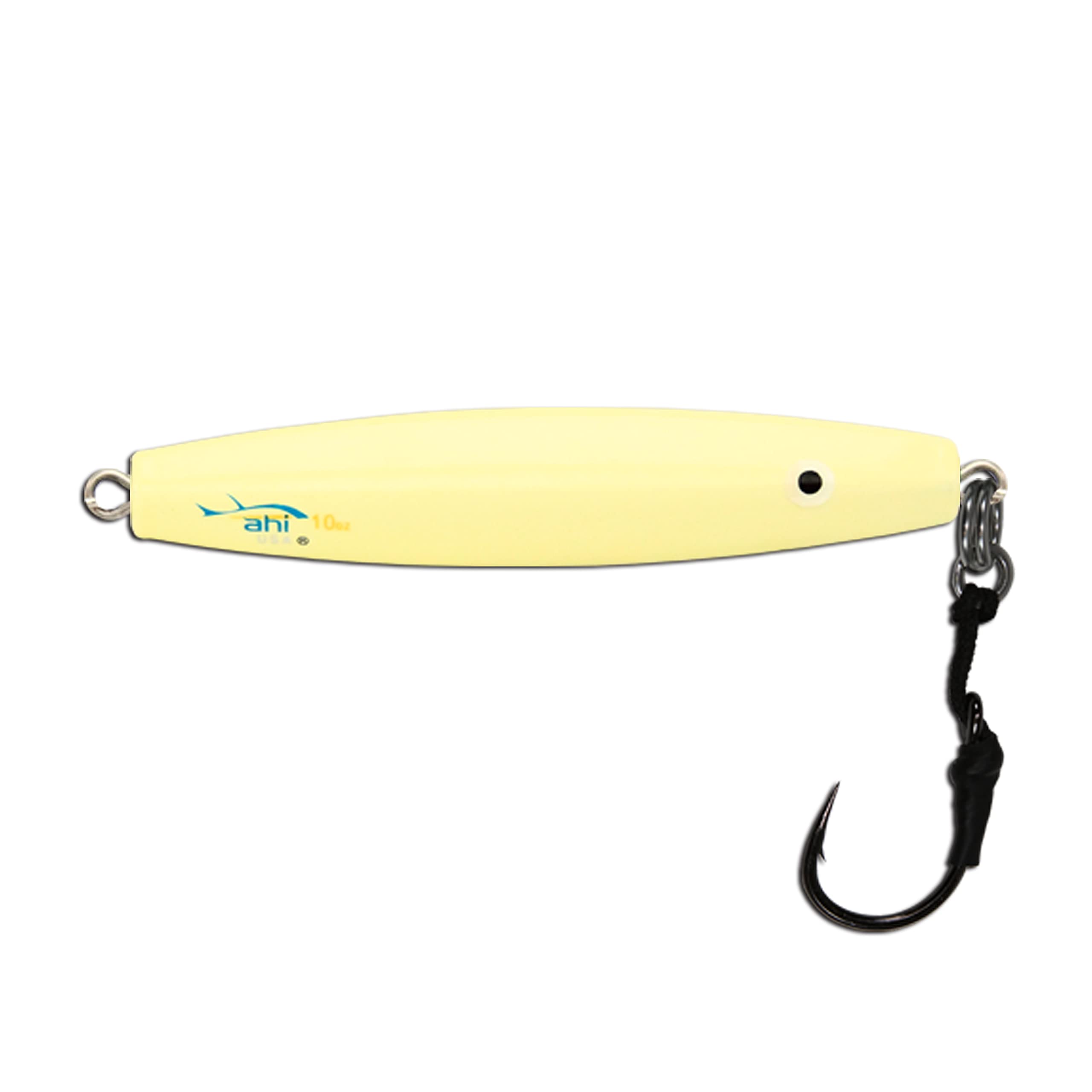 Ahi USA DJA-6-GL Assault Diamond Jigs - 6 oz, Glow w/Assist Hook