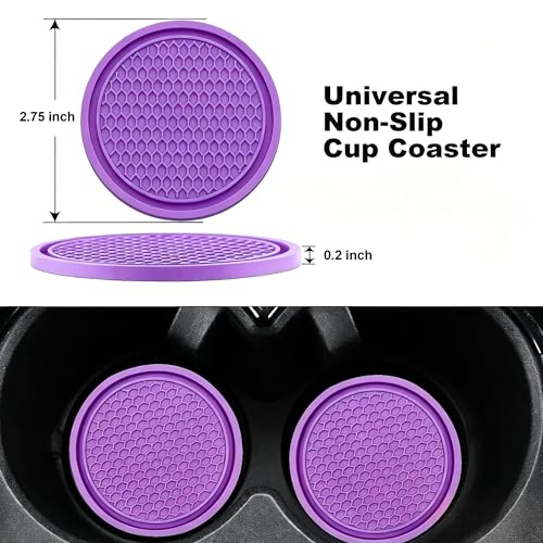 Image of 2 Packs License Plate Frame Aluminum Metal Licence Plate Holder for Car Universal Fit for Men Women (Purple)