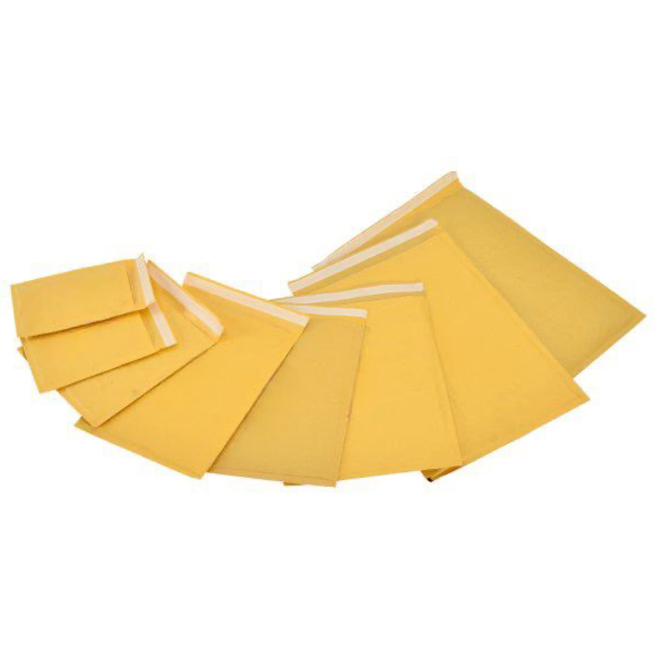 ZYBUX 50 Pieces Pack A5 Padded Envelopes - Gold Self Seal Bubble Envelopes - Lightweight Postal Wrap Bags For Parcel Shipping, Passport Packaging