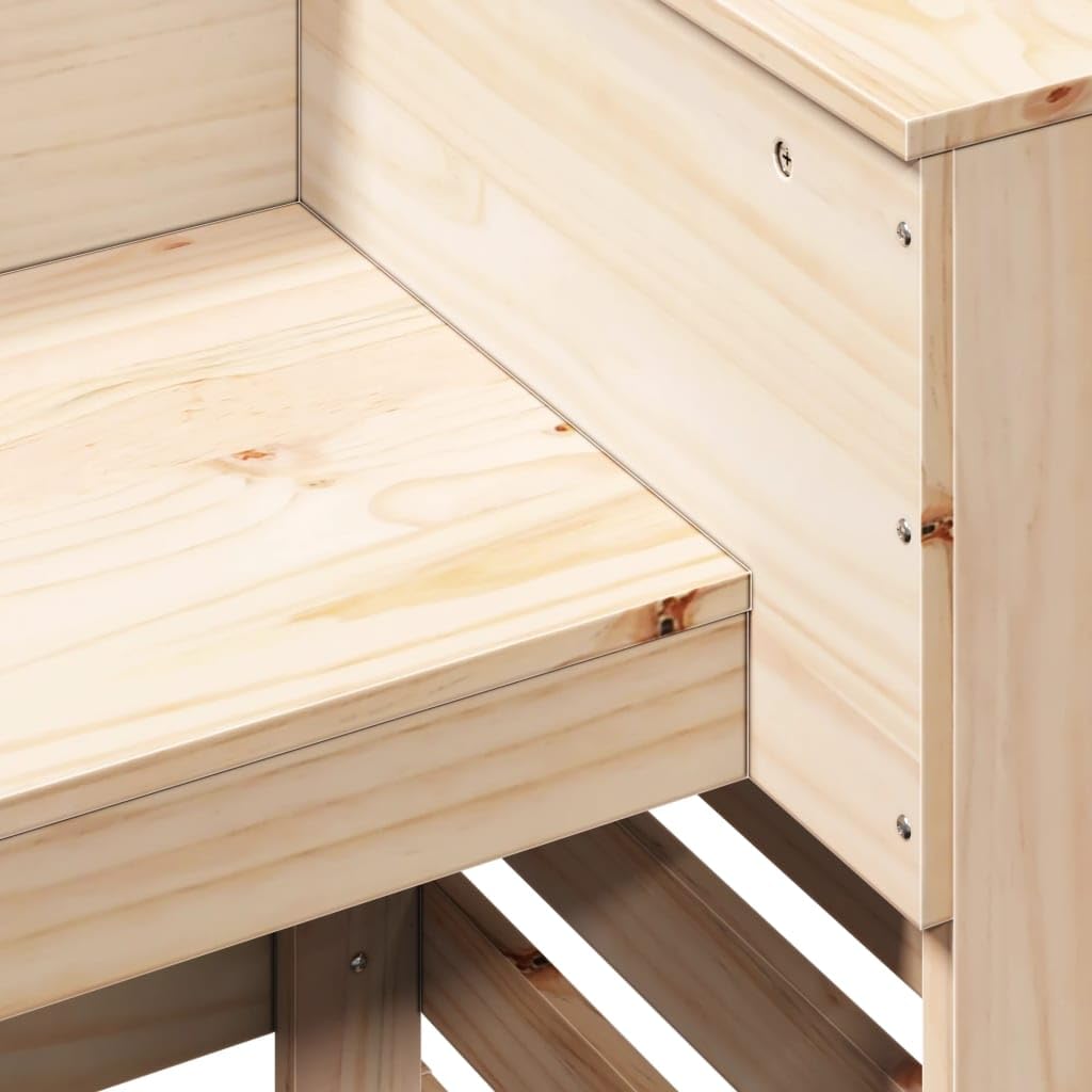 Table de bar d extérieur 113,5x50x103 cm bois massif de pin