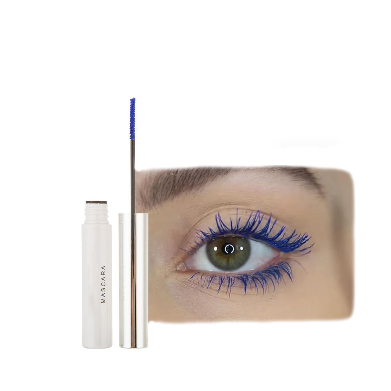 Blue Waterproof Mascara 4D Fiber Blue Mascara Colorful mascara for Eyes, Extra Long Navy Blue Charming