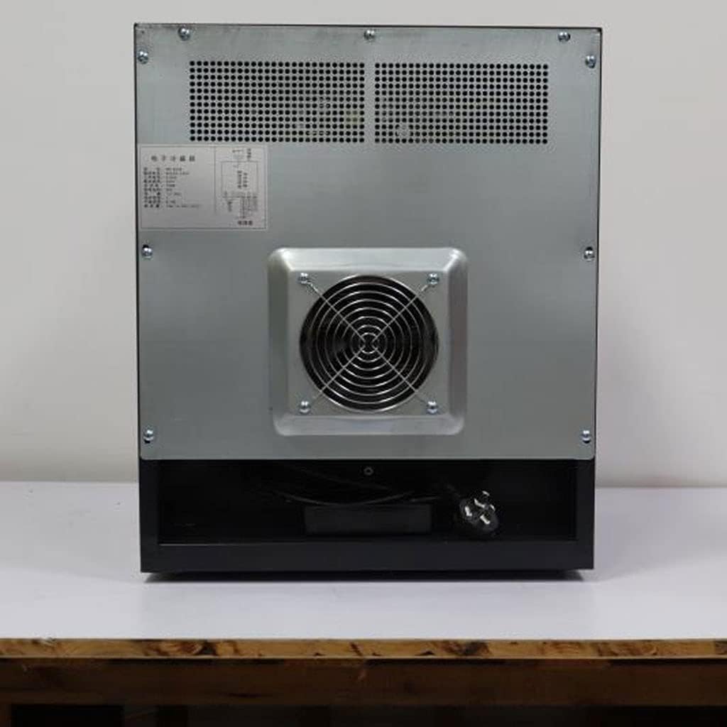 30L Wine Cooler/Cabinet Beverage Refrigerator Small Front Glass Door with 3 Movable Partitions and LED Indoor Lighting 6-18°C Counter Top Bar Fridge Black