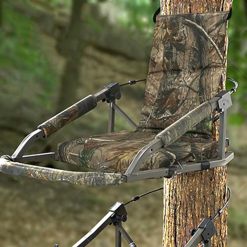 BusoTh Hunting Tree Stand Chair Cushion, Camouflage Tree Stand Seat Cushion Foldable Anti Slip Portable with Straps for Outdoor (Oak), BusoThngt1afz4h6-11