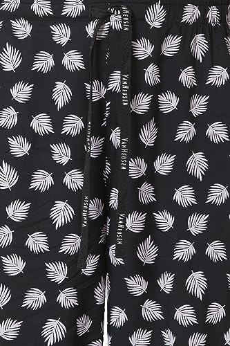 Image of Van Heusen Women's Printed Lounge Pants | Drawstrings & Side Pockets | Ultra Soft Fabric | Relaxed Fit | At home pyjamas | Everyday Comfort | Printed | Style 55306 | Available in Pack of 1 & 2