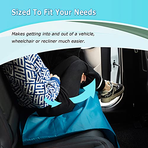 Image of [LOSCHEN] Tubular Slide Sheet for Patient Transfer, Sliding Draw Sheets to Assist Moving Elderly - for Cars, Vehicles, Wheelchairs and Bed Transfers - Hospitals & Home Care (Green, 28 inchx28 inch(72x72cm))