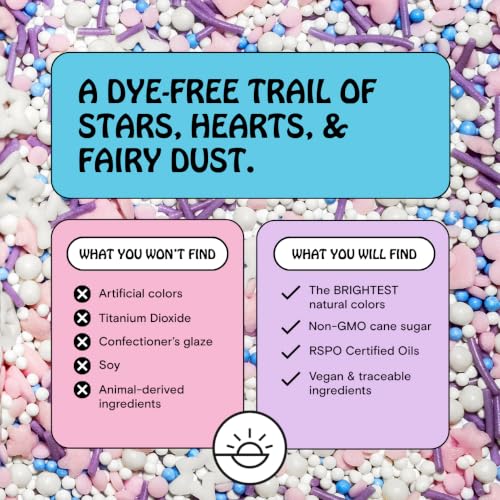 Image of Supernatural Unicorn Tracks Sprinkles, Dye-Free Vegan Confetti Mix, 3oz