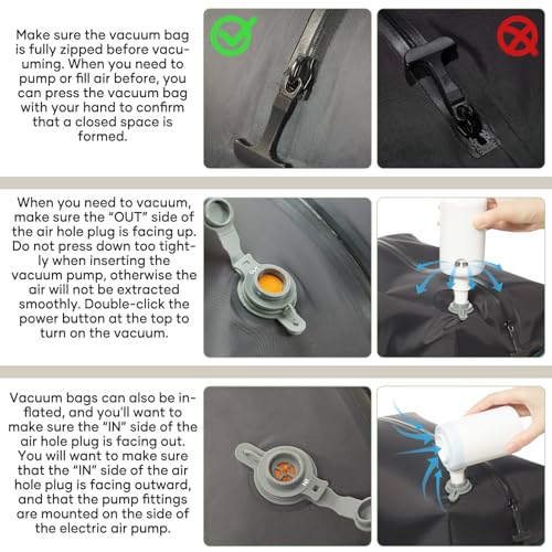 Image of Vacuum Travel Backpack with Compression, Carry on Vacuum Backpacks with Air Pump for Women Men