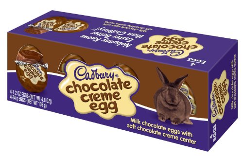 CADBURY Chocolate CRÈME EGG Easter Candy, Milk Chocolate Egg Filled with Creamy Chocolate, 4-Count 4.8 Ounce Package (Pack of 6)