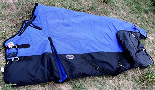 Image of CHALLENGER 1200D Turnout Waterproof Horse Tough Winter Blanket Heavy Blue 557G