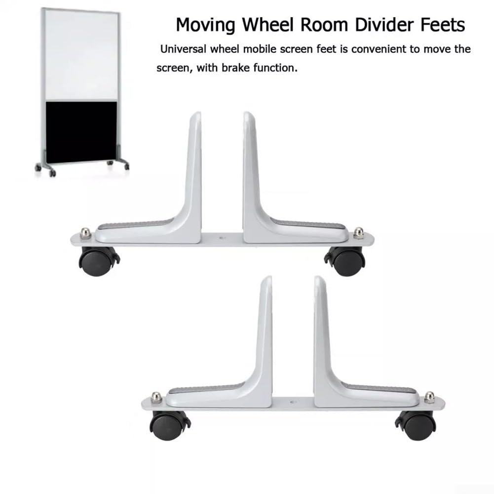 2Pcs Privacy Screen stand Piedi Titolare In Lega di Alluminio Schermi Privacy Divisore Partizione Ruota Mobile Per Hotel Home Office