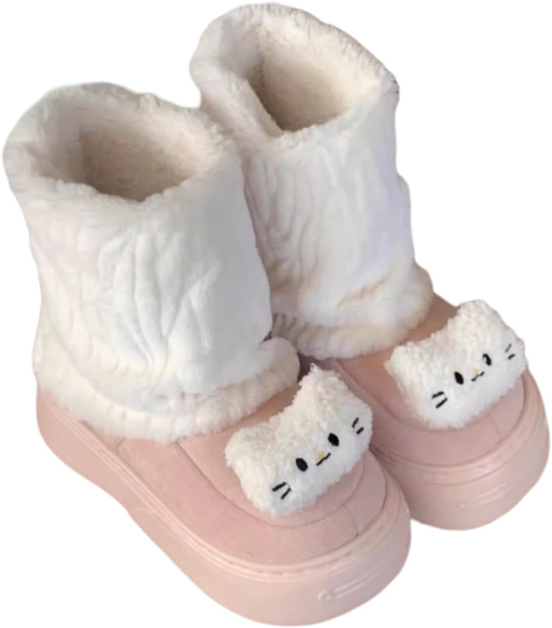 Women's Faux Fur Boot Snow Shoes Fuzzy and Plush Warm Winter Fluffy Kitten Y2k Aesthetic Cute Stuff