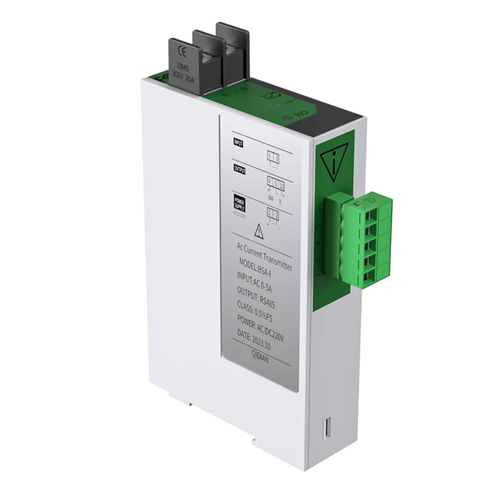 NVSFZGIYG DC24V Current Transmitter Voltage Transducer 0-1A 0-10A 0100V 0-200V to 4-20mA 0-10V RS485 AC Sensor(INPUT AC 0-2A-4-20MA)