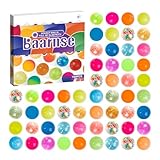 100PCS Colorful Small Bouncy Balls Bulk with Gift Box Mixed Colors Mini Bounce Bouncy Balls for Kids Party Favors, Carnival Prizes, Birthdays Gift, Easter Gifts (18 mm/ 0.71 Inch)